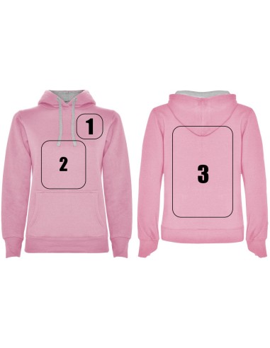 Sudadera bicolor mujer