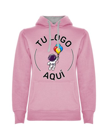 Sudadera bicolor mujer