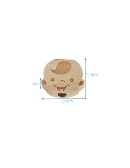 Caja madera dientes de leche niño