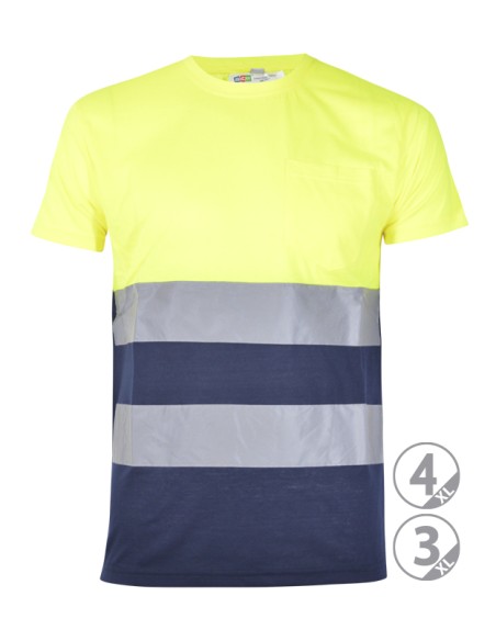 Camiseta alta visibilidad con bolsillo