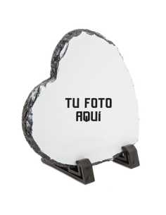 Piedra con foto corazón 2