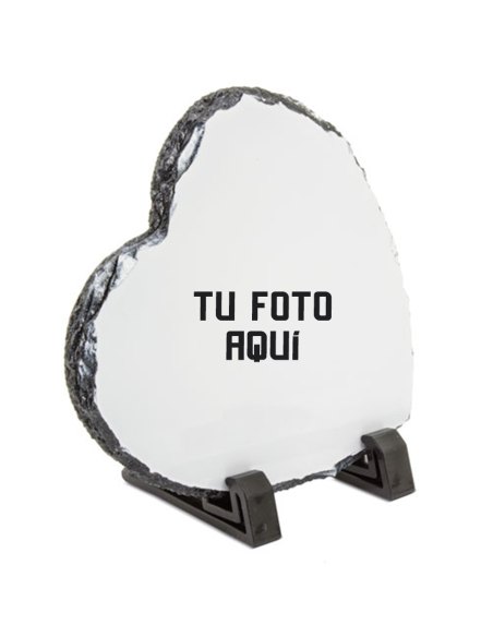 Piedra con foto corazón