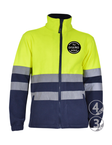 Sudadera alta visibilidad cremallera