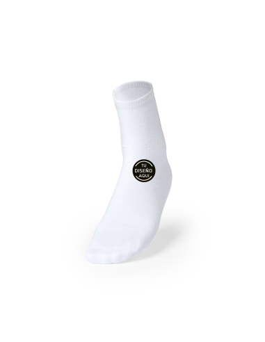 Calcetines de poliéster blanco