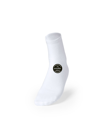 Calcetines de poliéster blanco