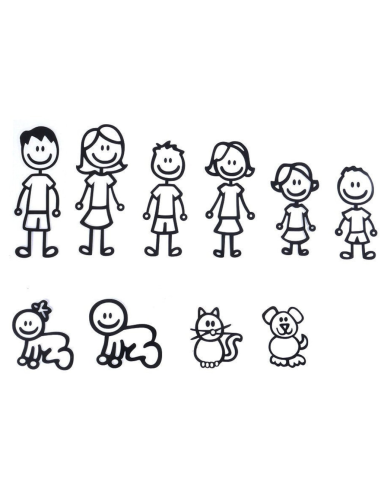 Vinilo familia para coche