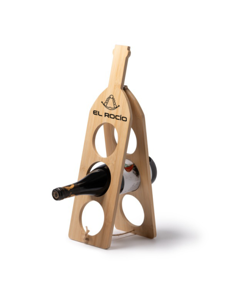 Botellero de bambú virgen