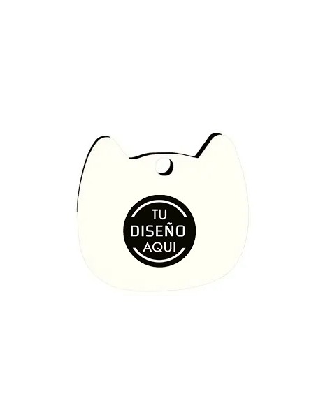 Chapa gato con nombre y numero
